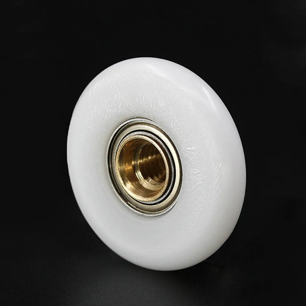 

4Pcs 19/23/25/27mm Brass Centre Shower Room Pulley Bathroom Sliding Glass Door Wheels Nylon Copper Door Roller With Screws