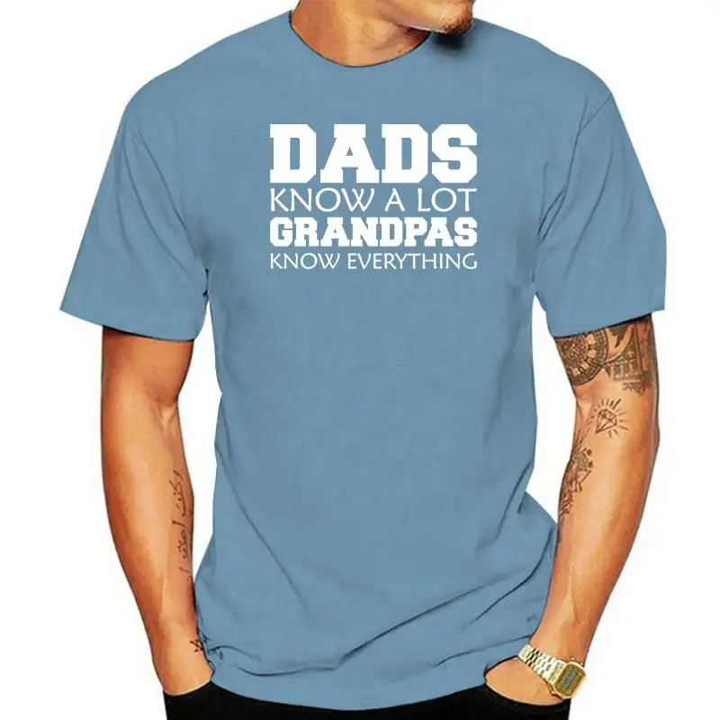 

Dads Know a Lot Grandpa Men's Tee Shirt Father's Day Humor 100% Cotton T-Shirt