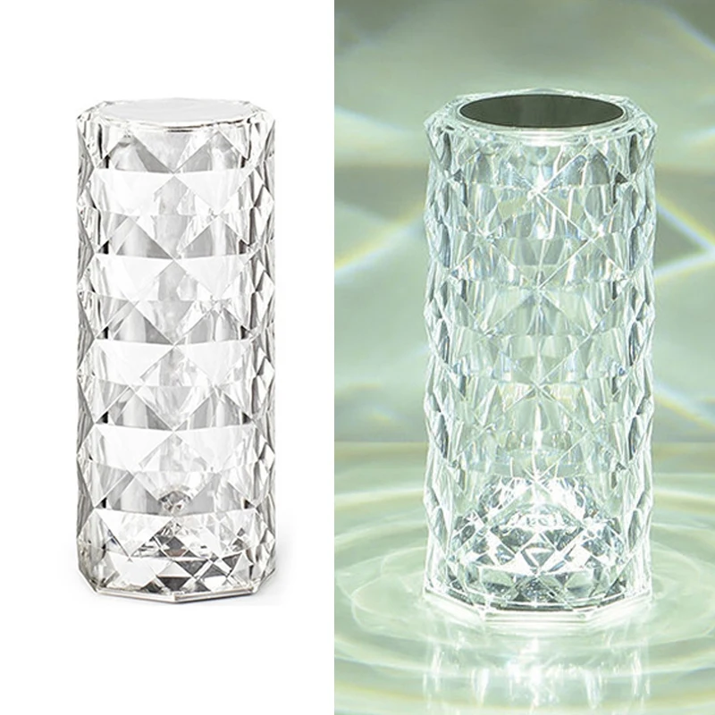 

Crystal Night Light Touch Table Lamp Light Projector LED Atmosphere Christmas Room Decoration Home Lights