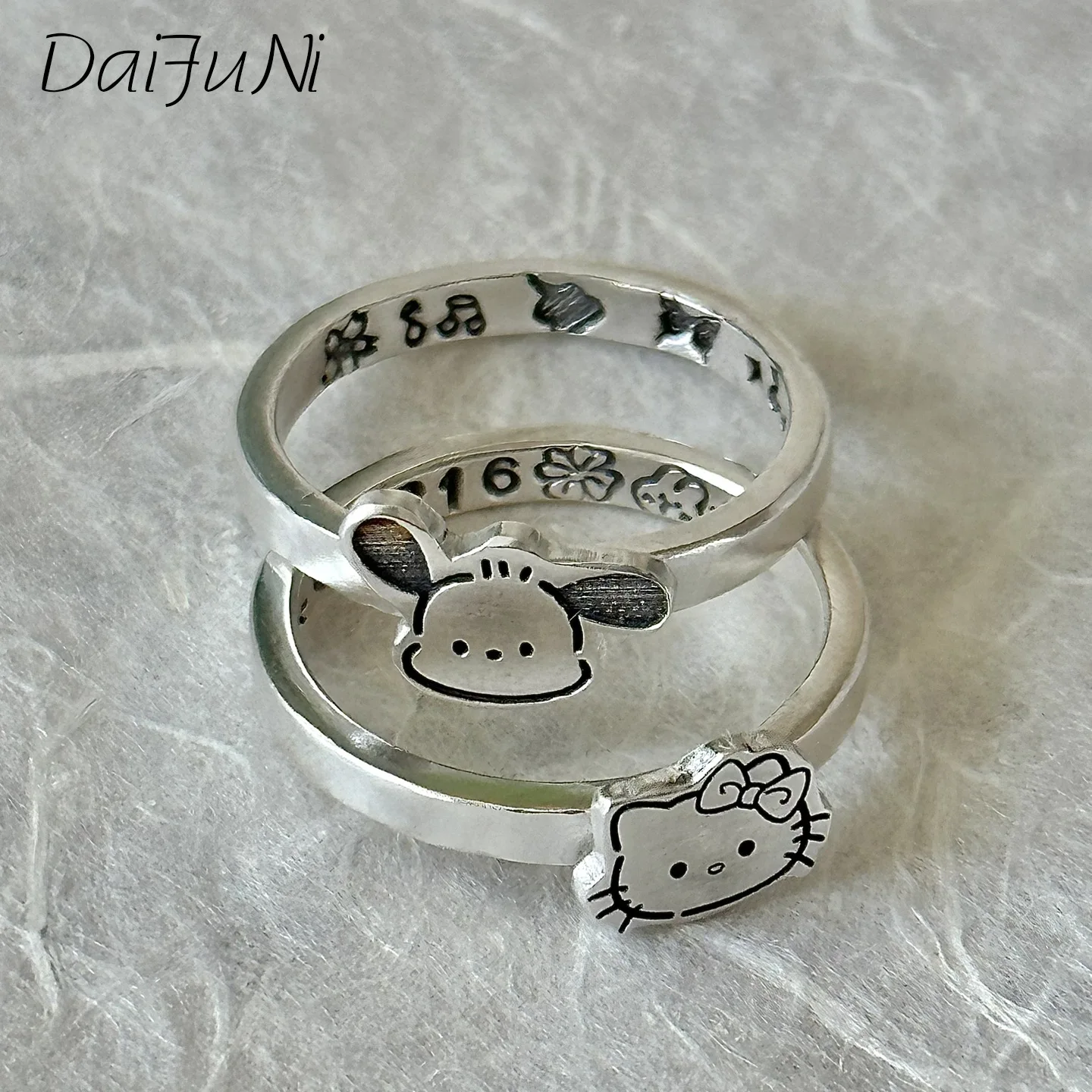 

Sanrio милый Hello Kitty кольцо Открытое регулируемое почтовое кольцо Kawaii Мультфильм очаровательное ручное платье друг подарок на день рождения