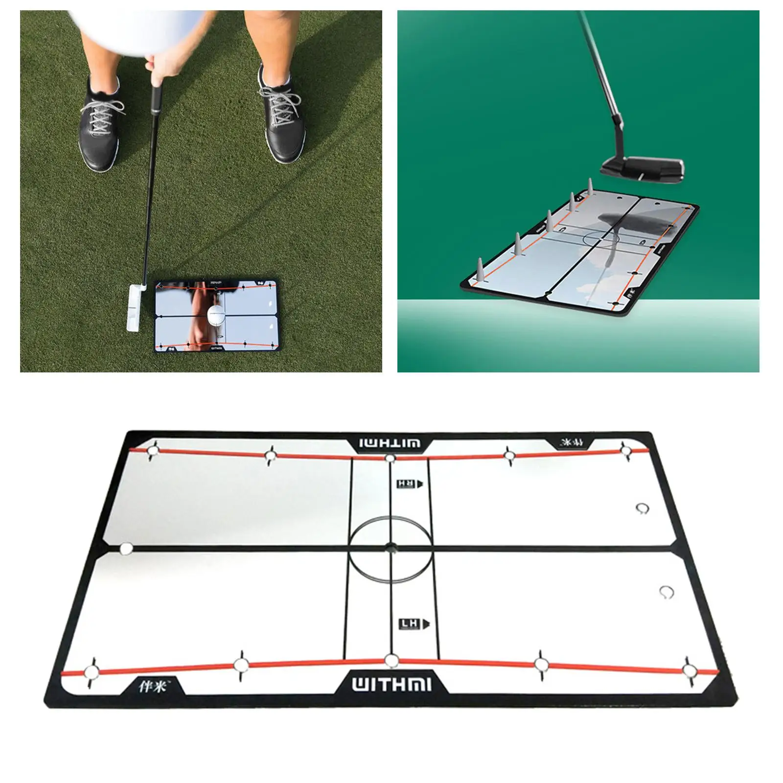 

Golf Putting Mirror Alignment Training Aid Golf Putter Trainer Straight Practice Eye Line Golf Accessories