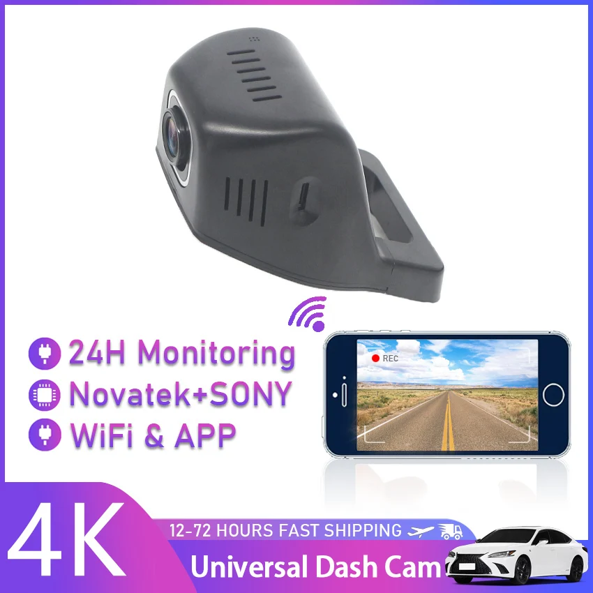 UHD 2160P 4K Dash Cam For Car Camera DVR Wifi For Toyota For Honda For Peugeot For Ford For Renault For Mazda For Nissan DashCam