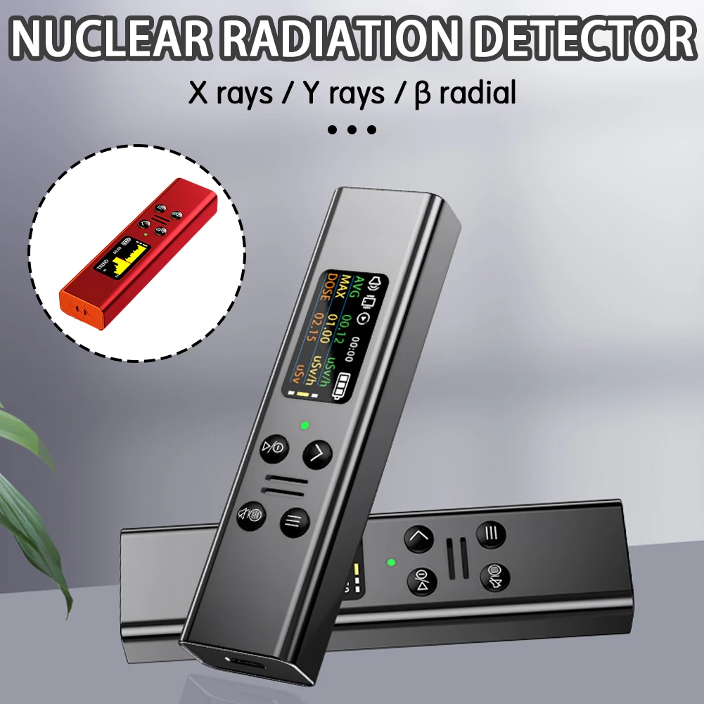 

Портативный счетчик Гейгера, детектор ядерного излучения, один ключ, высокоточный рентгеновский бета гамма-тестер, дозиметр, литиевая батарея
