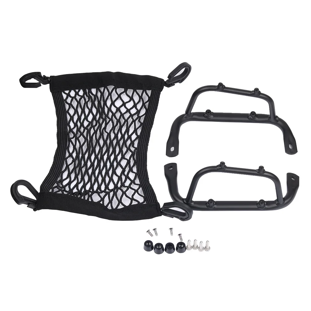 

Motorcycle Foot Pedal Holder Luggage Battery Rack Bracket Net Bag for VESPA Sprint Primavera 150 125 2013-2020 Black