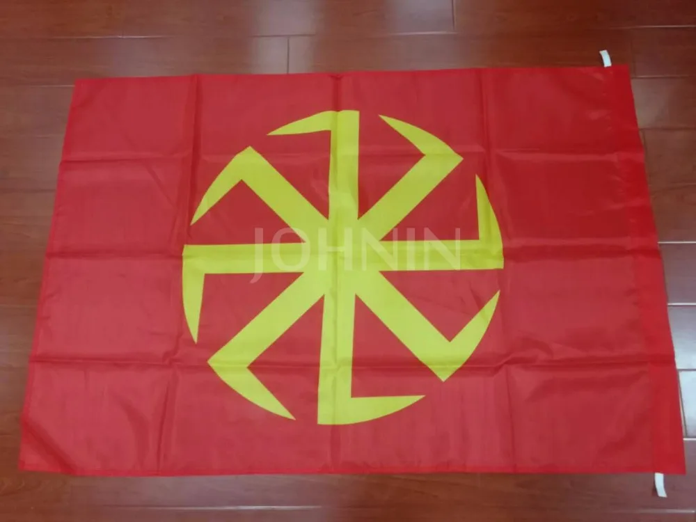 Флаг FLAGLAND из полиэстера 90x135 см российские славянские коловратные руны