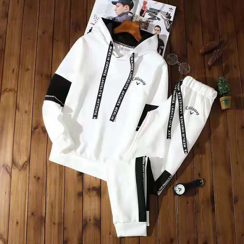 Men's Pants Golf Tracksuit Printed Letter Sweaters Man Spring Autumn Casual Sports Athletic 2 Piece Sets Pullovers Hoodies Wear