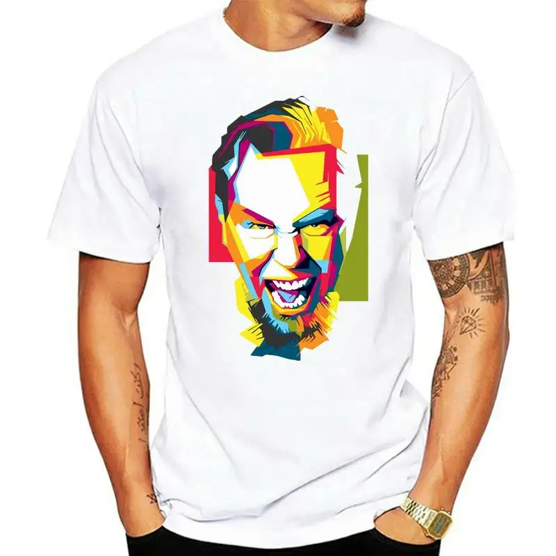 

New Summer Men's Casual Print T-Shirt Fashion T-shirt Hetfield print casual tshirt