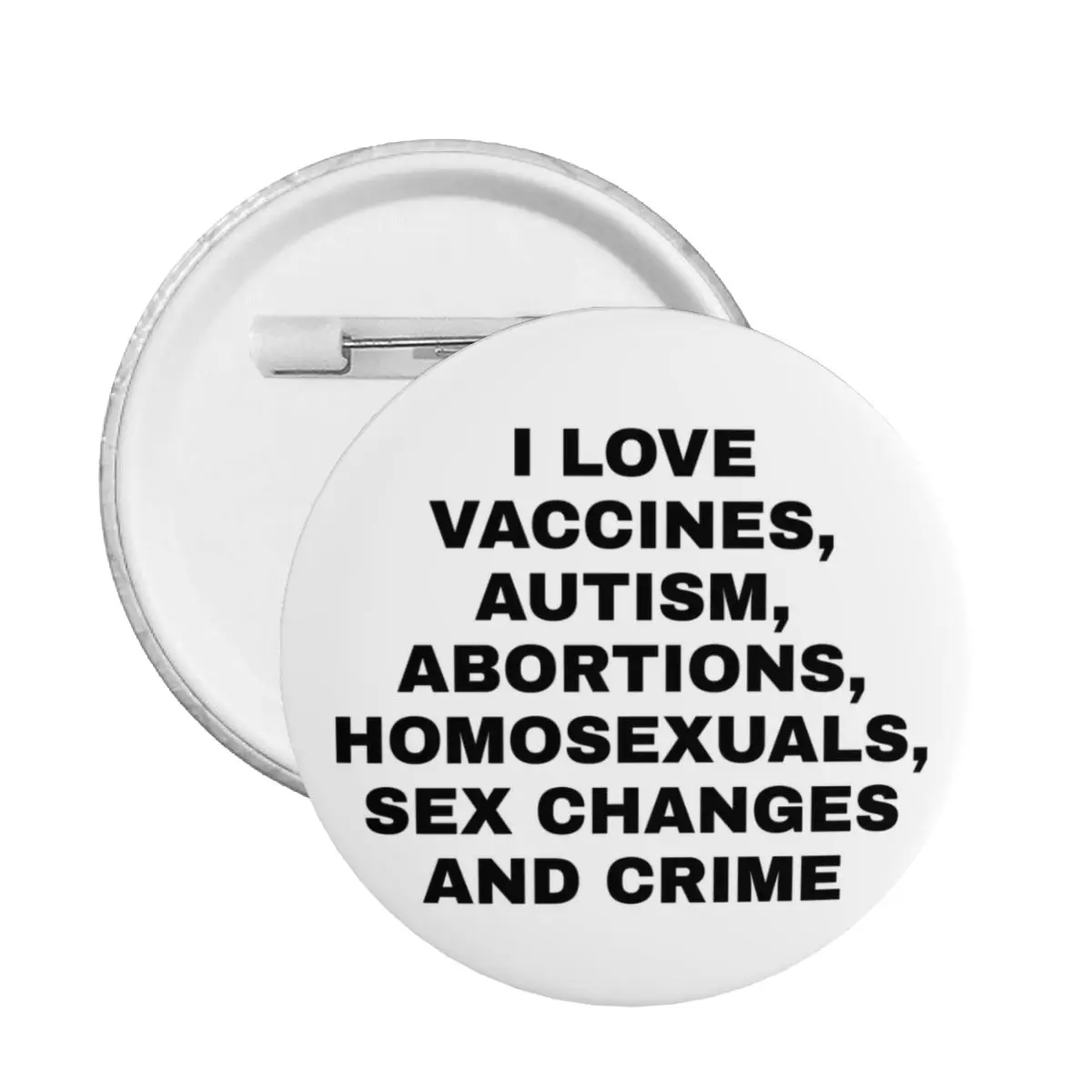 Брошь-значок на булавке Я люблю вакцины аутизм преодоление секса правосторонних