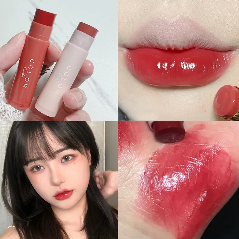 

3 Colors Jelly Moisturizing Lipstick Natural Cherry Anti-cracking Non-Stick Cup Lip Balm Deep Repair Lips Care Makeup Cosmetics