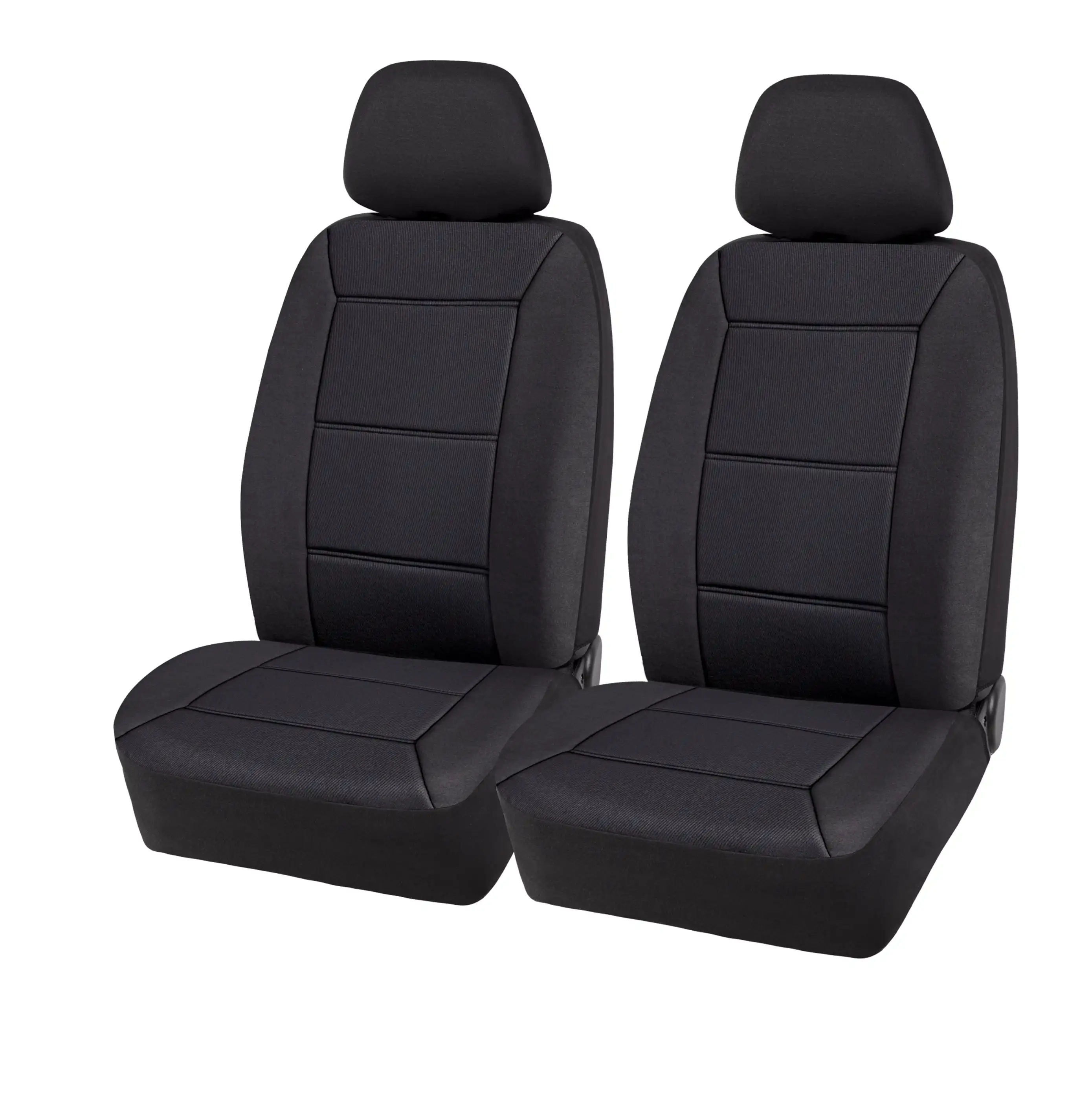 

2 Piece Low Back Memory Foam Seat Cover Polyester Black, Universal Fit, 2010SC11
