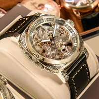 authentic brand carved watches fully automatic men watches hollowed seagull mechanical watches luxury man watch reloj hombre