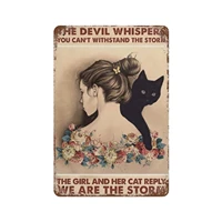vintage metal tin sign plaquethe devil whispered you can%e2%80%99t withstand the stormman cave pub club cafe home decor plate%ef%bc%8cbirthday