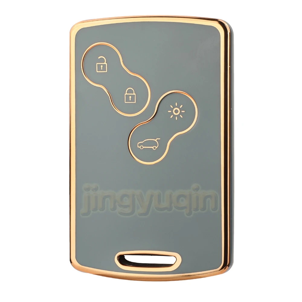 Чехол Jingyuqin из ТПУ с 4 кнопками для Renault Duster Captur Clio IV Logan Megane Koleos Scenic Fluence Laguna