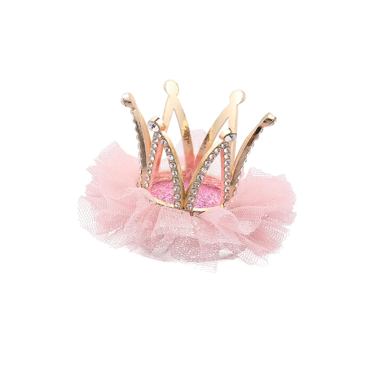 

Hair Clips Clip Rhinestone Kids Pin Flower Bang Glitter Bobby Diamond Mesh Crystal Barrette Tiara