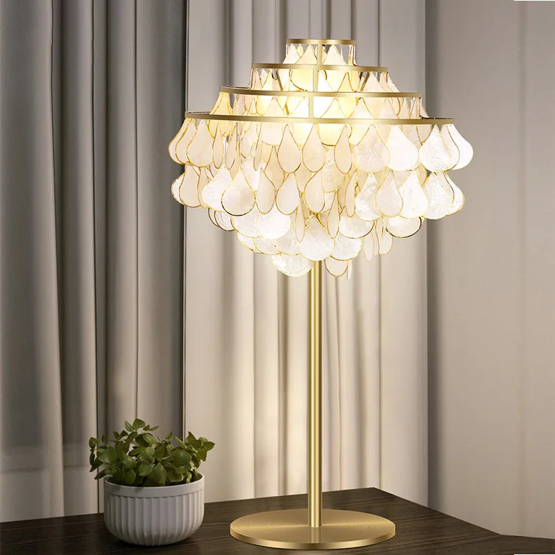 

Modern Fritillary Shell Floor Lamps Nordic Table Light Living Dining Room Bedroom Bedhead Home Decor Lighting for desk