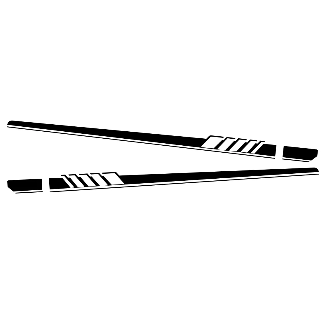 

Новая автомобильная универсальная наклейка с боковыми полосками, Спортивная наклейка на дверь, крыло, гонки, эмблема, юбка, виниловая матов...