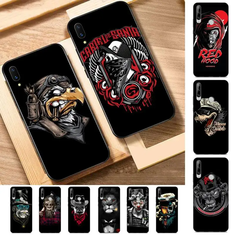 

Smoking animal Phone Case for Huawei Y 6 9 7 5 8s prime 2019 2018 enjoy 7 plus