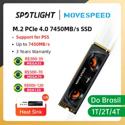 Твердотельный накопитель MOVESPEED PCIe 4,0 NVMe M.2 от 512 гб до 4 ТБ. Твердотельный накопитель MOVESPEED PCIe 4,0 NVMe M.2 от 512 гб до 4 ТБ.