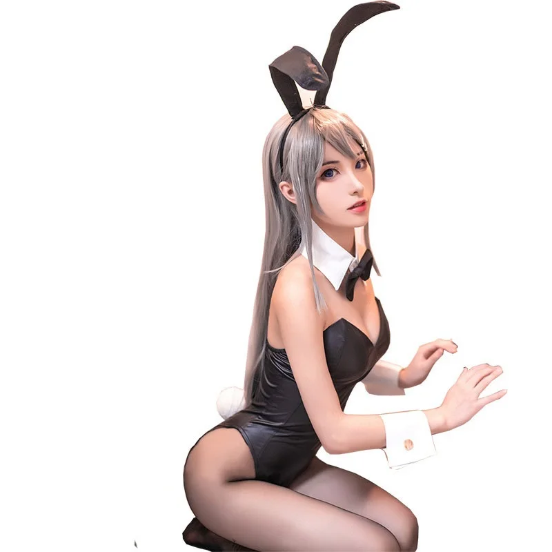 

Аниме Sakurajima Mai Косплей Костюм Хэллоуин женский черный сексуальный комбинезон раскаль не мечтает кролика Девочки Senpai Cos