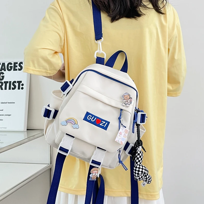 

Small Women's Backpack Fashionable Multifunctional Casual Shoulder Bag Cute Girly Backpack Schoolgirl Mini Schoolbag Mochila