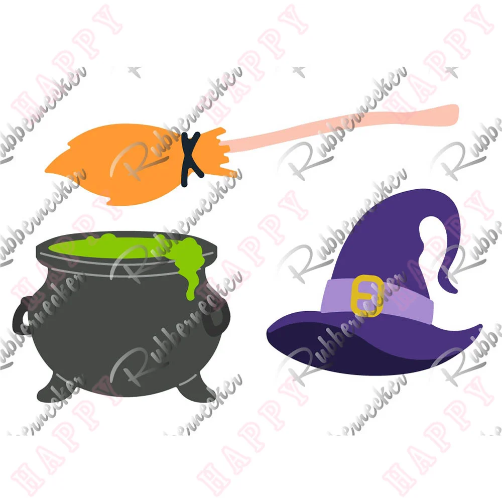 

Metal Cutting Dies Witch Hat And Cauldron Scrapbook Mold Album Paper Craft Decoration Embossing Template DIY Greet Card Handmade
