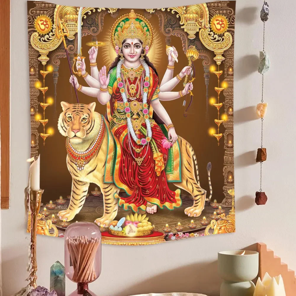 Indian Elephant Mandala Tapestries Multiple Sizes Wall Hanging Ganesha Walls Decor Polyester Fabric Home