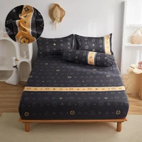 1 sheet geometric printed sheet without pillowcase easy wash with stretch sheet polyester mattress cover home hotel