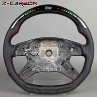 carbon fiber steering wheel led perforated leather for benz