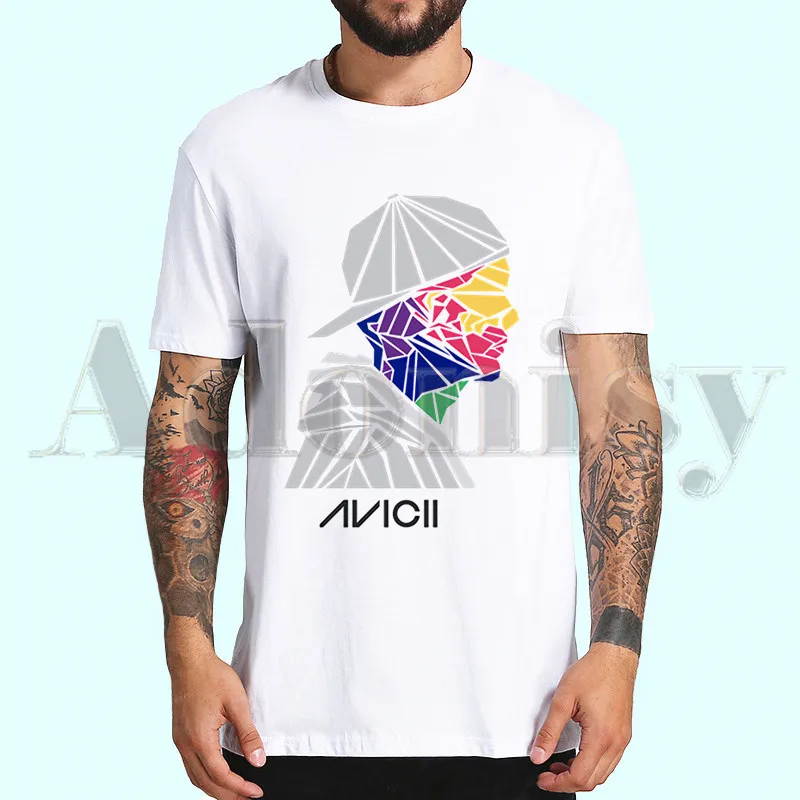 Dj Avicii Новая мужская футболка с графическим принтом Мужская Повседневная Harajuku