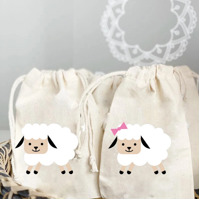 

5pcs Sheep gift bags Barnyard Farm Animal themed Baby Shower boy girl Birthday Party Eid Mubarak Al Adha al-adha Ramadan favor