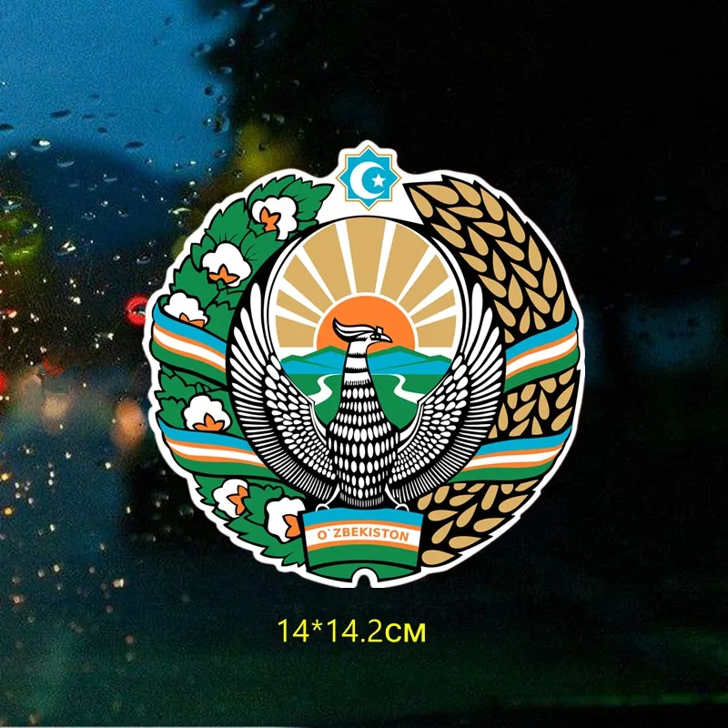 

Три мишки WCS231 14x14,2 см герб Узбекистана забавная наклейка для автомобилей Красочные автомобильные наклейки Авто Автомобильные отличительные знаки