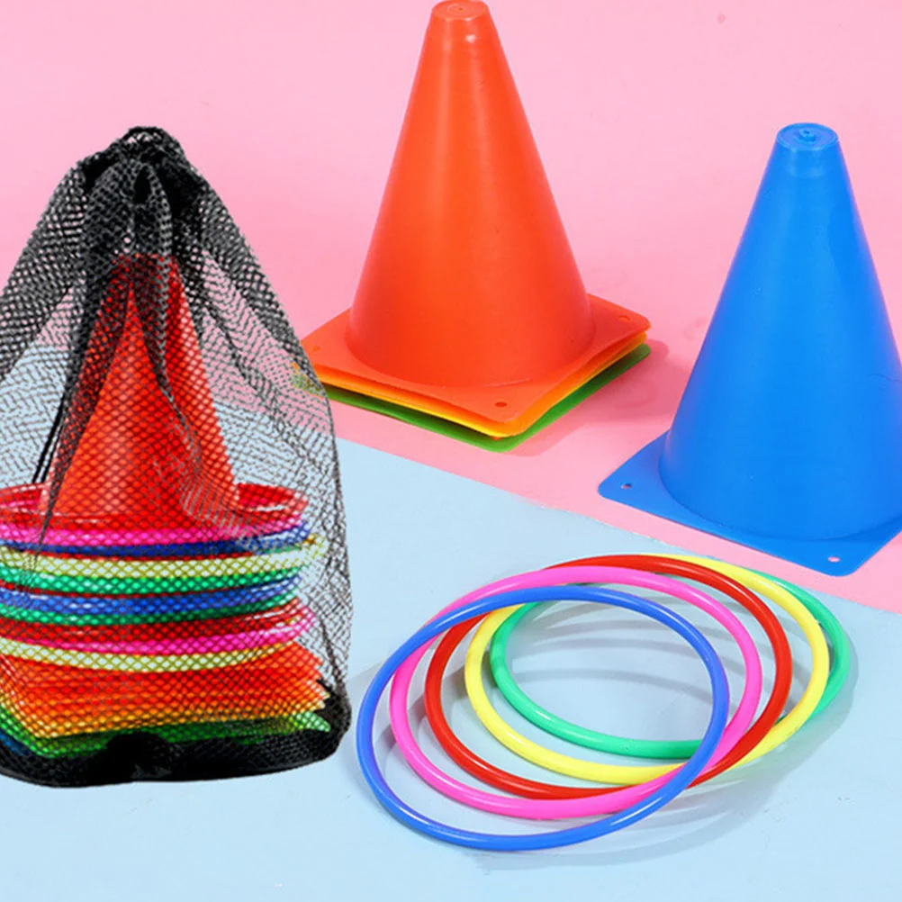 

Gift Outdoor Kids Toys Party Favors Summer Toss Game Soccer Cones Ring Plastic Child Agility