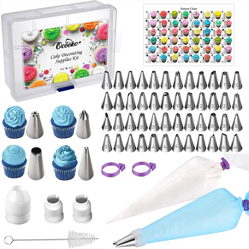 

100PCS/Set piping nozzle with label cake decoration piping nozzle pastry bag cleaning brush Cake Decoration Accessories Mold