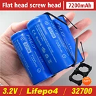 Аккумулятор PALO 32700 lifepo4 3,2 В, 7200 мА  ч, 32700, LiFePO4 cell 5C, разрядный Аккумулятор для фонарика с резервным питанием