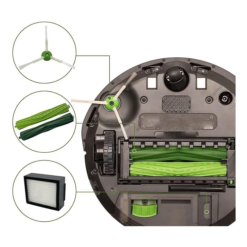 

Сменный HEPA-фильтр для пылесоса I7 E5, основная и боковая щетки