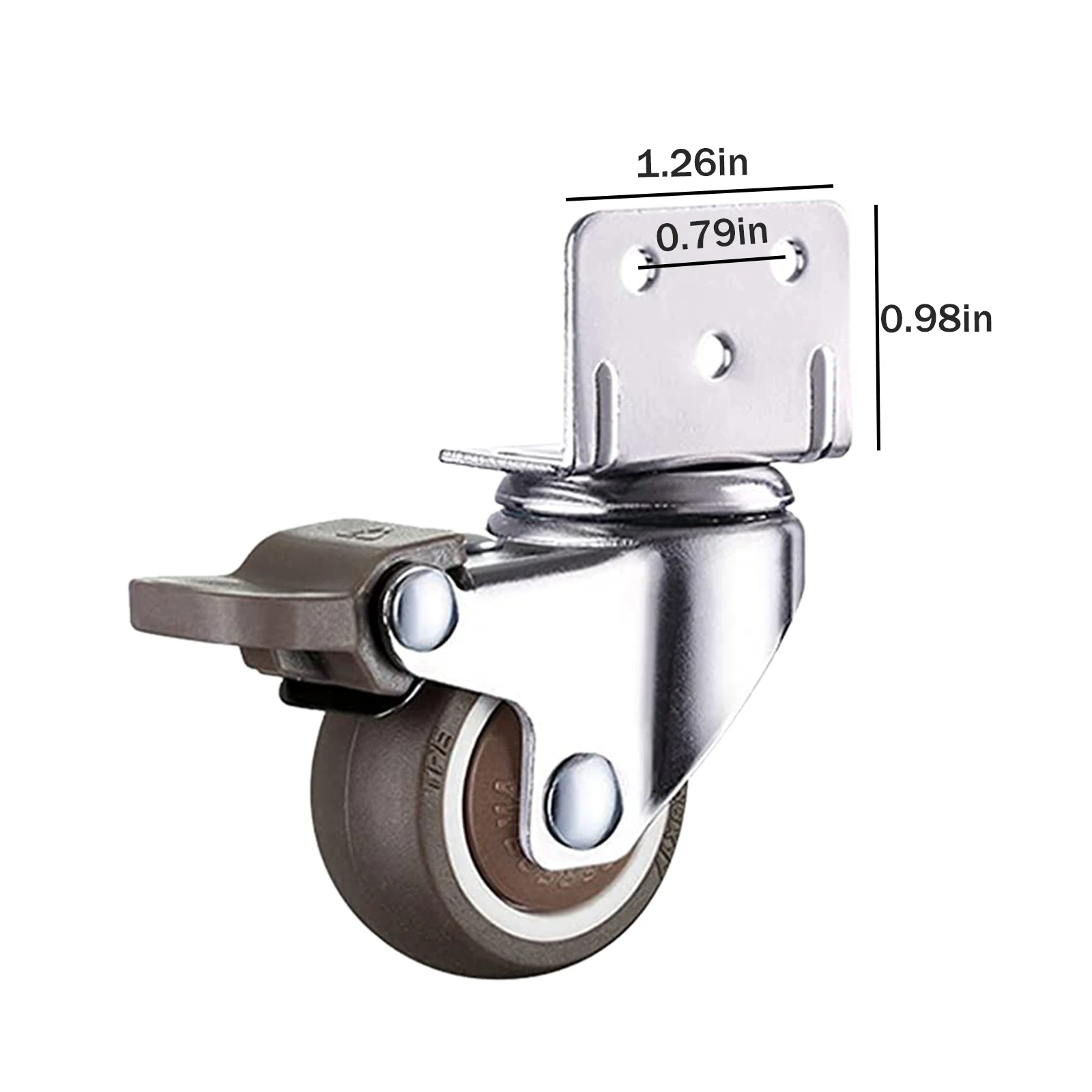 4 маленьких мебельных ролика 25 мм с тормозами мебельные ролики из