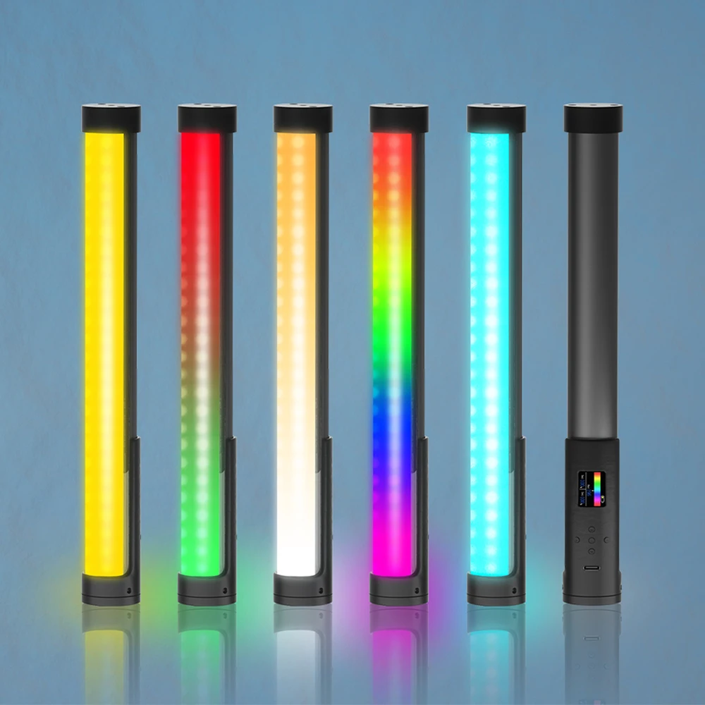 

Handheld RGB Colorful Ice Stick LED Video Light 3000-6000K Controlled by Phone App Rechargeable Photography LED Light
