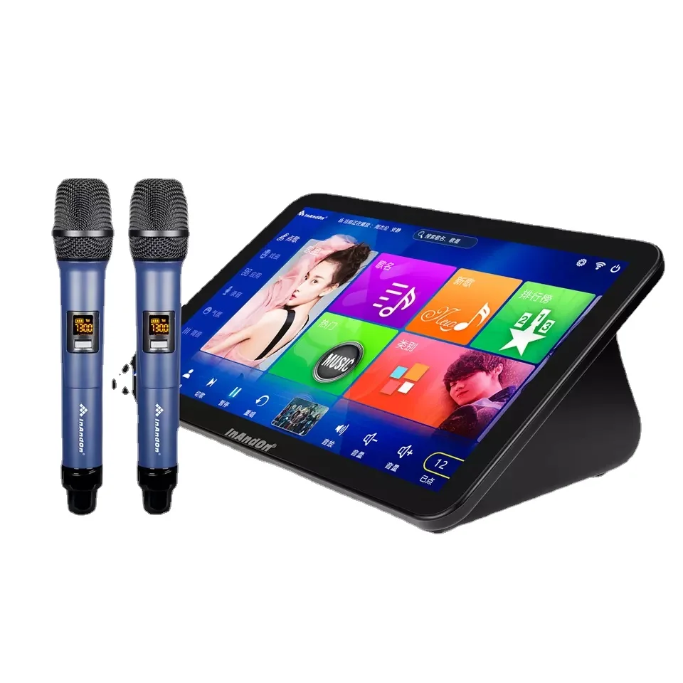

Entertainment Karaoke System 15.6 Inch 4TB All In One Karaoke Machine KTV Mini Karaoke Player with Wireless Microphone