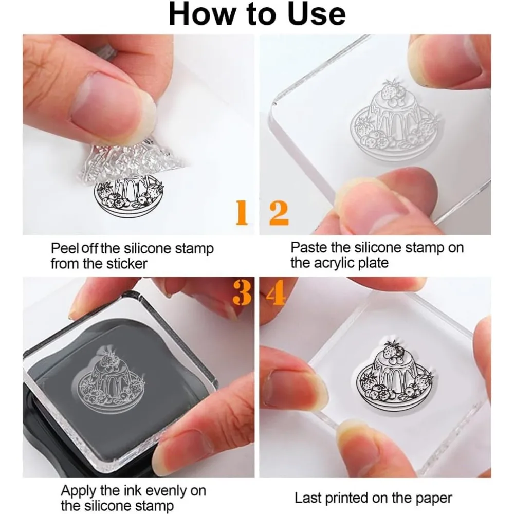 Десертные прозрачные штампы для изготовления карточек прозрачный силиконовый