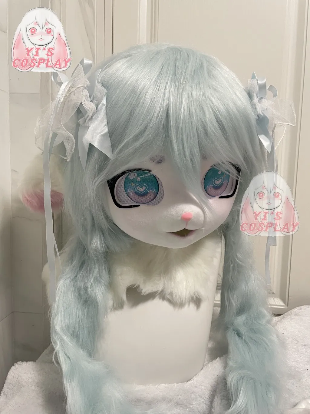 Yis косплей в продаже Просто одна левая пушистая голова кигуруми Kemono Fursuit