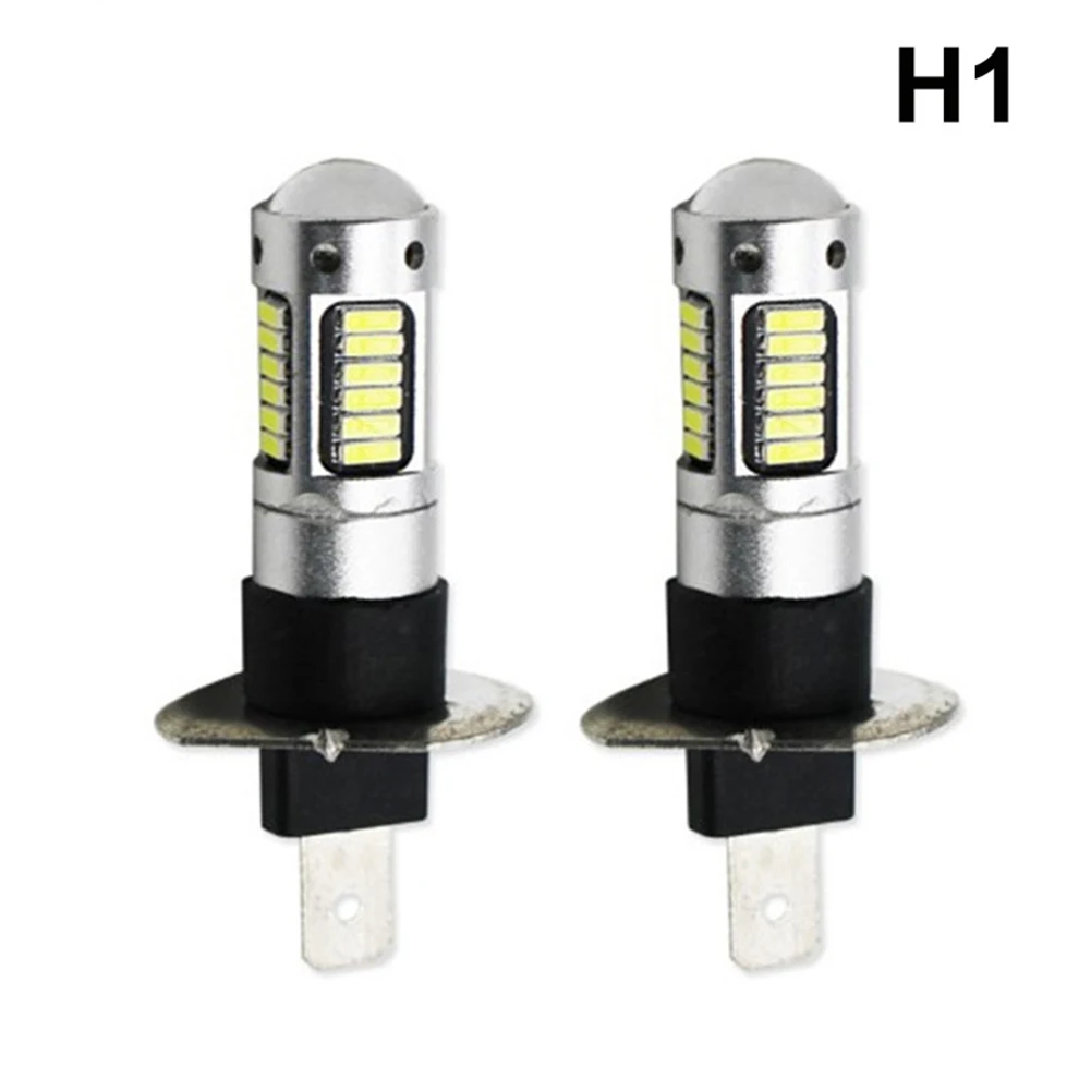 

2pcs H1 LED 12V Car Light DRL Fog Light Driving Lamp Flashlight Torches Replace LED Bulbs White Lighting 6000K White