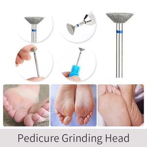 Professional Foot Nail Drill Bits Pedicure Manicuring Foot Cuticle Clean Tools Nail File Grinding Head Nail Art Tool Accessories