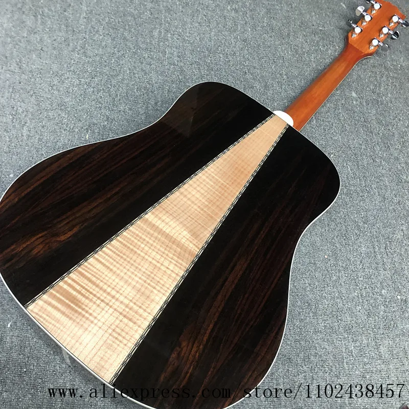 

Custom guitar, solid spruce top, rosewood+maple back, ebony fingerboard, 41-inch high-quality hummingbird acoustic guitarras