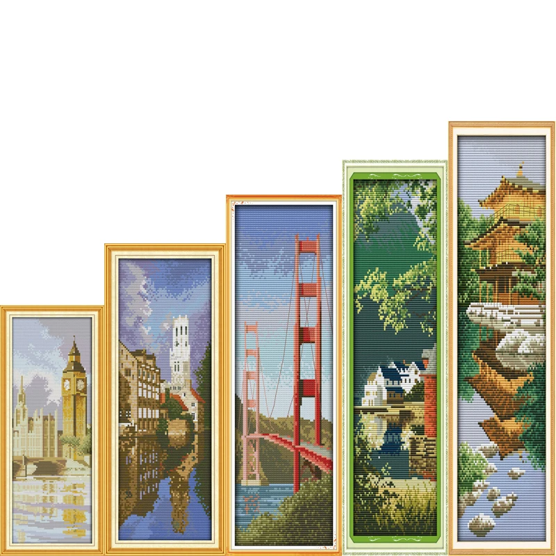 

Joy Sunday вышивка крестиком пейзаж картины 14CT 11CT Биг Бен в Великобритании считается вышивка крестиком DMC наборы для вышивки