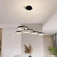 modern pendant light for office dining living room kitchen lustre led hanging lamp home decor black ceiling chandelier lighting