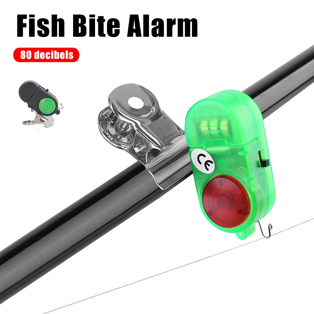 

1PC Fishing Bite Alarm High Sensitive Fishing Alarm Sound Bell LED Light Indicator Clip-on Fishing Rod Buzzer Fish Accessories