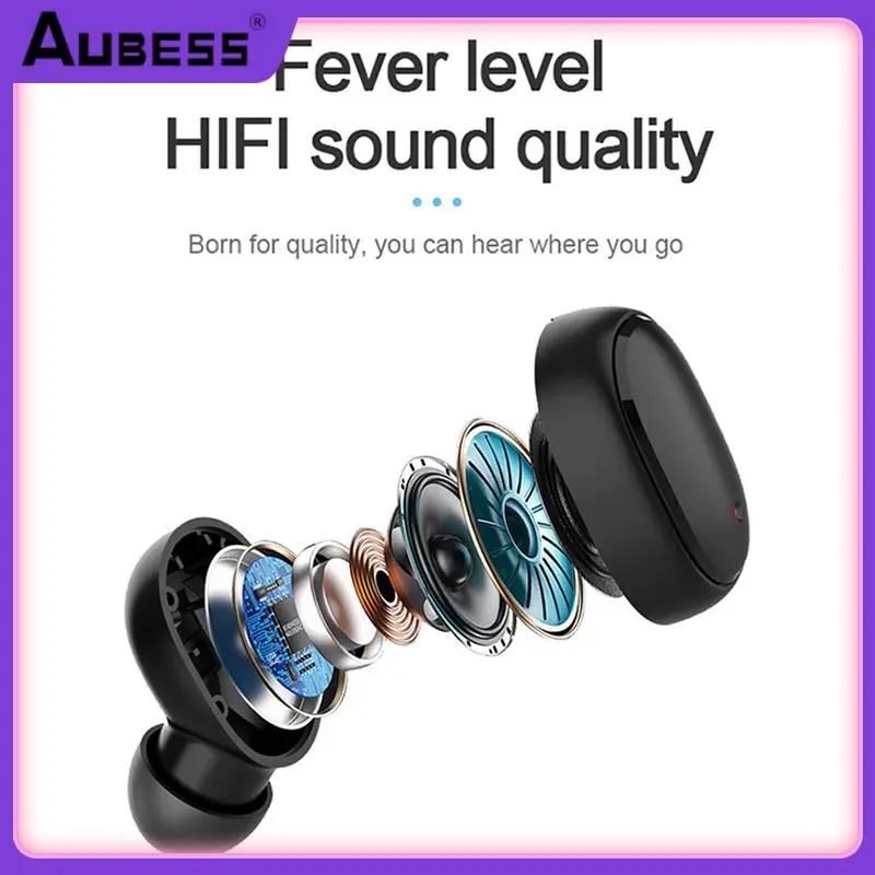 

With Charging Box Stereo Music Headset Hands Free Calling Wireless Headphone Microphone Sport Earbuds For Smartphone