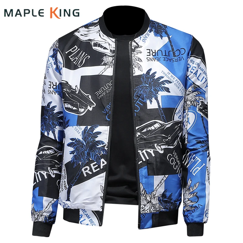 

Baseball Jacket Motorkleding Men Streetwear Korean Fashion Cool Printed Chamarras Para Hombre Mens Zipper Steampunk Streetwear