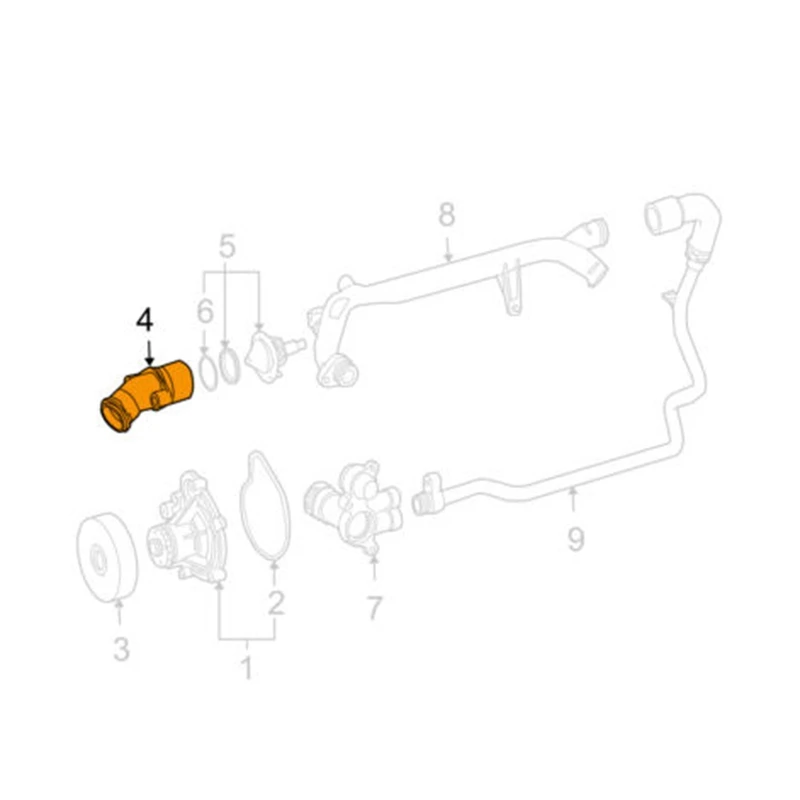 Корпус термостата охлаждающей жидкости двигателя для Mercedes-Benz S204 W203 W204 CL203 C230