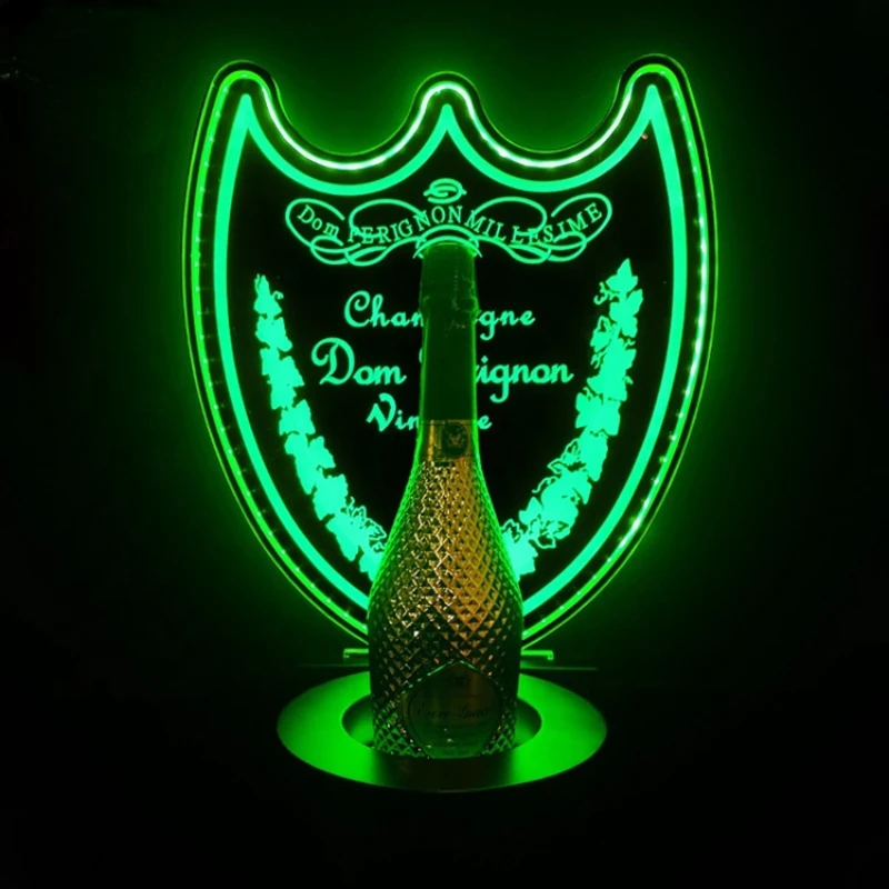 

Acrylic Champagne Wine Bottle Holder Shape Light Up VIP wine Bottle glorifier for Night Club